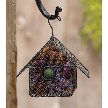 Wire Birdhouse Ornament w/Lavender Fields Potpourri - The Fox Decor